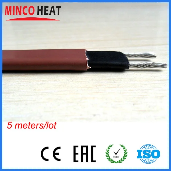 

120/220V 12mm Width 35w/m, 5 Meters Self Regulating Roof Deicing Heating Cable