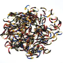 20PCS Assorted Epoxy Nymph Flies Midge Hegene Trout White Fish Fishing Bait Artificial Lures Size 12 14 16 18