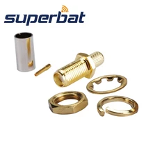 Superbat 10 шт. RF SMA разъем Женский переборка обжимной для коаксиального кабеля LMR200 KSR200