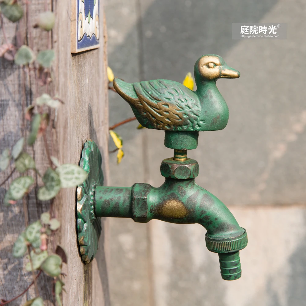 

Animal Faucet Time Copper Single Cold Courtyard Garden Antifreeze Sunscreen Mop Pool Washing Machine Rich Duck