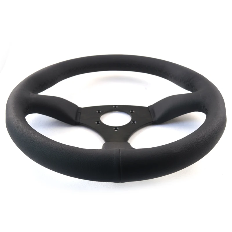 350mm para a para a Corrida Realmente de Couro Leosport 14 Corrida Volante Linha Vermelha Volante Racing Game Steering Wheel 15 Leosport-14