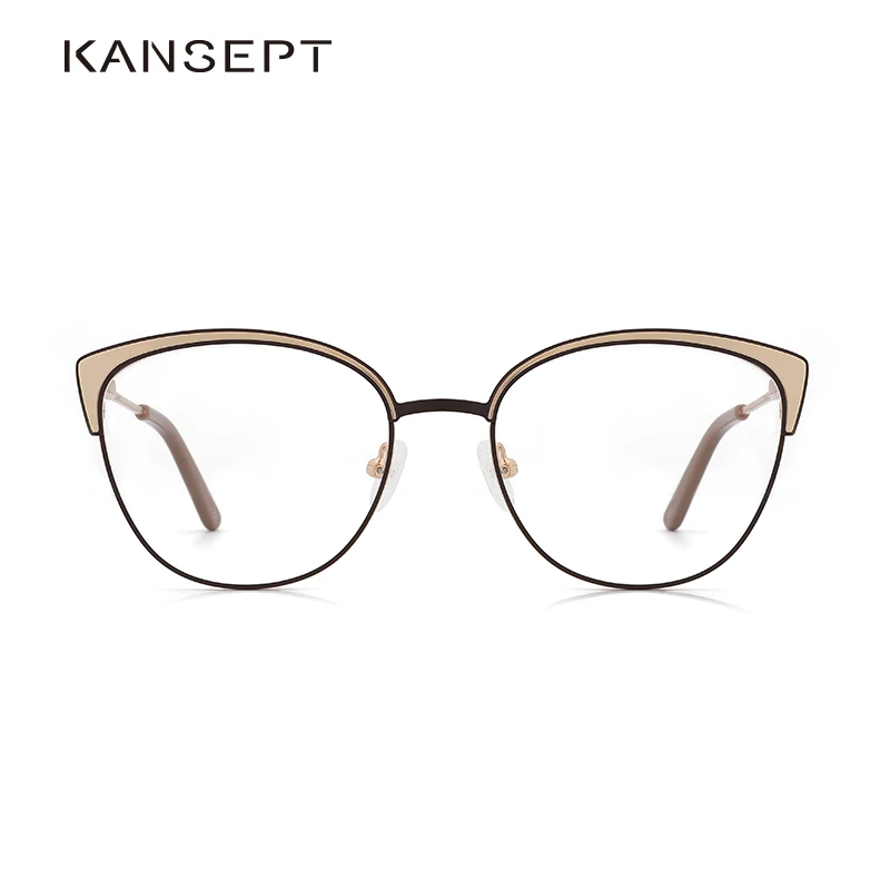 

KANSEPT Metal Eyeglasses Frame Women Brand Design Fashion Spectacle Optical Glasses Frames High Quality#KL8388