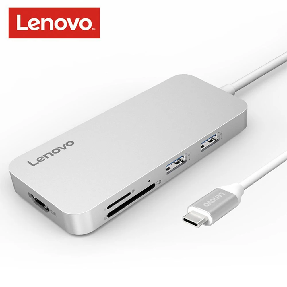 

Lenovo USB Type-C to 4K HD Adapter USB C Hub Type-C to USB 3.0 / 2.0 Converters Cable SD / TF Card Reader for Type-C PC Computer