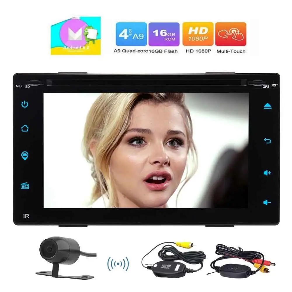 Excellent Android Car DVD Player 2 Din Car Stereo HD Touch Screen Support GPS Sat Nav WIFI Mirror Link 3G/4G OBD DAB SWC+Wireless Camera 0