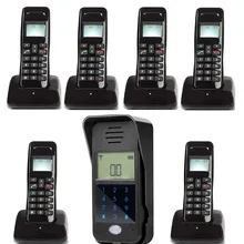 MOUNTAINONE Arrivial Беспроводной цифровой Audiio телефон двери, пароль разблокировки/домофон для 6-квартиры