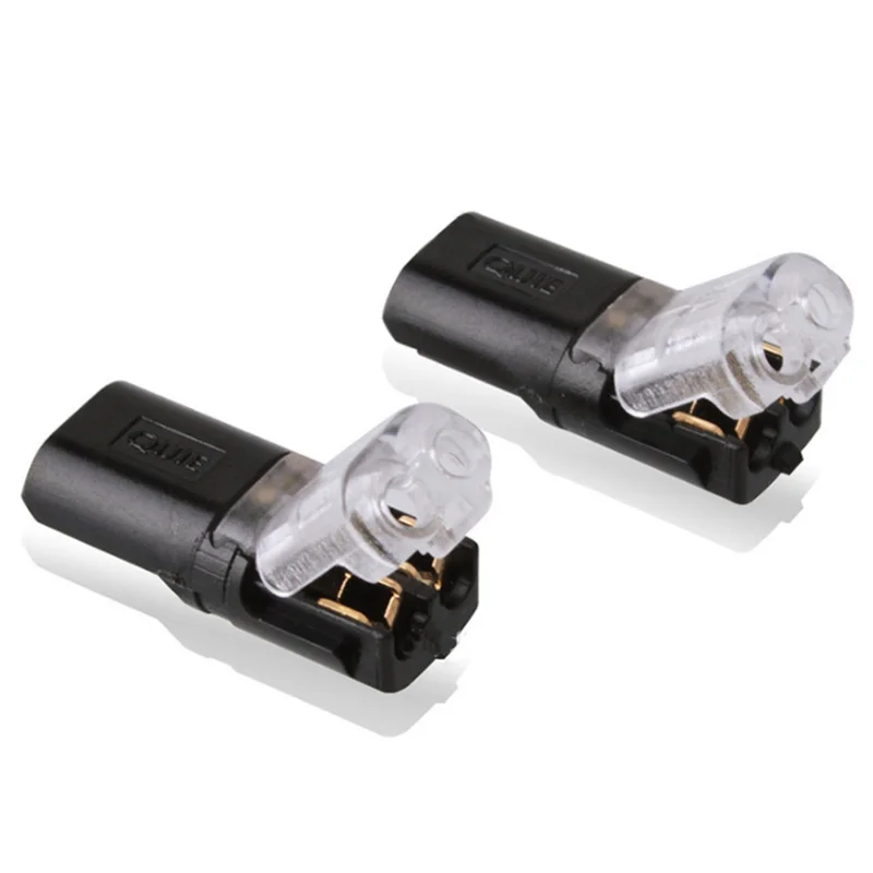 

5pcs 2p Spring Connector wire with no welding no screws Quick Connector cable clamp Terminal Block 2 Way Easy Fit for led strip
