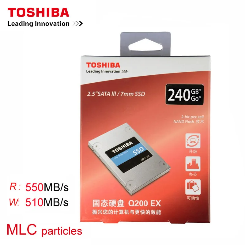 Оригинальный Внутренний твердотельный накопитель TOSHIBA 240 ГБ Q200EX MLC 2 5 &quotSATAIII SSD 5400