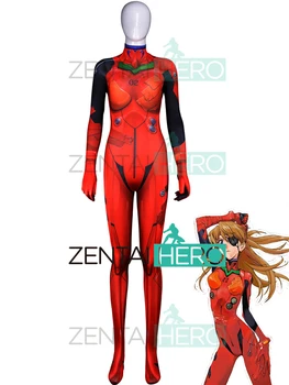 

In Stock Custom Made EVA Asuka Costume Lycra Spandex 3D Shade Soryu Asuka Langley Cosplay The Girl/Woman Superhero Costume