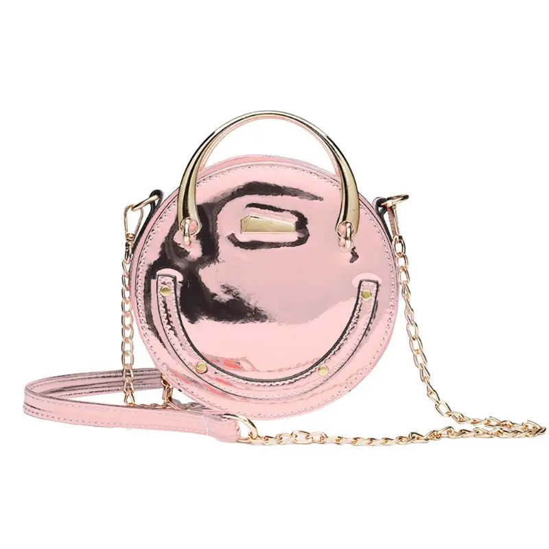 

Round Clear Shoulder Bag Circular Handbag Girls Hot Summer Small Messengers Bag Mini Ladies Zipper Purse A69C