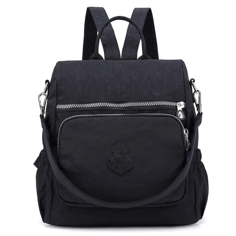 Preppy Style Women Backpack Waterproof Nylon School Bag Lady Women
