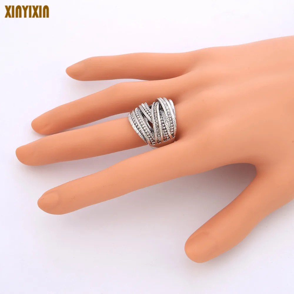 

Vintage Geometric Ancient Silver Ring for Women Men Retro Punk Adjustable Ring Unisex Accessories Simple Fashion Jewelry 2019