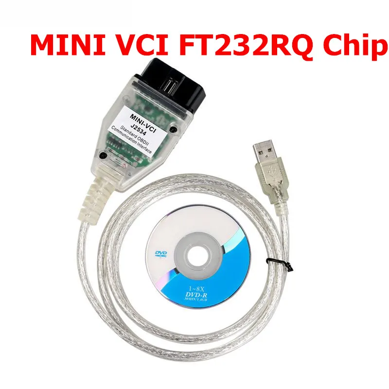 OBD2 Diagnostic TooL FTDI Chip V14.20.019 Mini-VCI J2534 Interface Mini VCI USB Cable For Toyota TIS Techstream FTDI CHIP - Цвет: FT232RQ