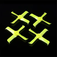 Yellow 2 Pairs FleekProp 2036 4 2x3 6x4 4 blade Propeller For 1102 1103 1104 Motor