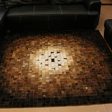 Модный художественный ковер Натуральная Воловья кожа используемый ковер для гостиницы