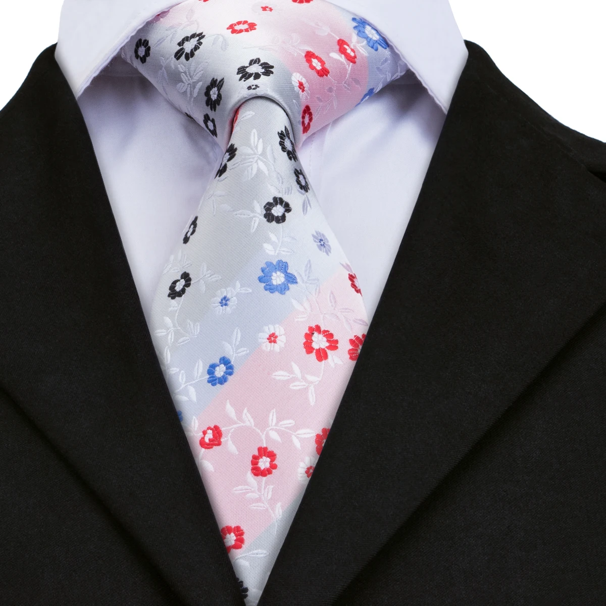 DN 1713 Brand Mens Ties 100 Silk Luxury Men's Neck Tie Floral Jacquare Woven Ties For Men