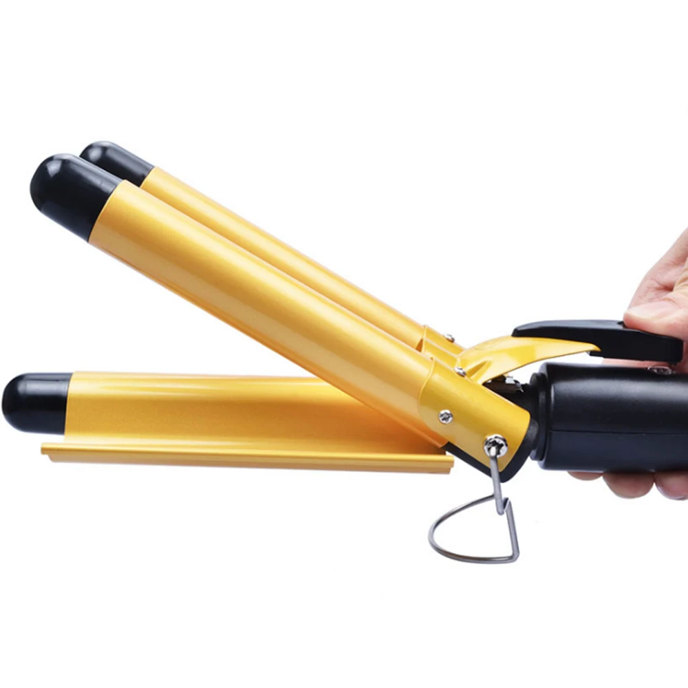  Professional Electric Ceramic Hair Curler 3 Barrel Waver Hair Waver Styling Tools 18pcs/set Manual 
