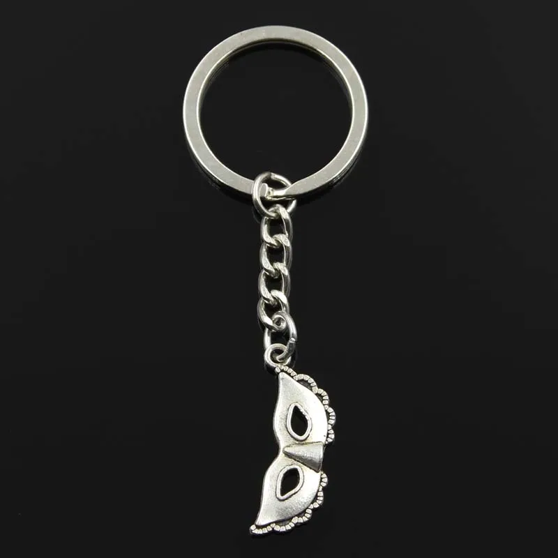 

Fashion party mask masquerade mardi gras 31x12mm Pendant 30mm Key Chain Silver Bronze Men Gift Souvenirs Keychain Dropshipping