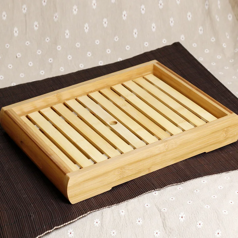 Bamboo Rectangular Tray Japanese Restaurant Sushi Sashimi Seafood Ice