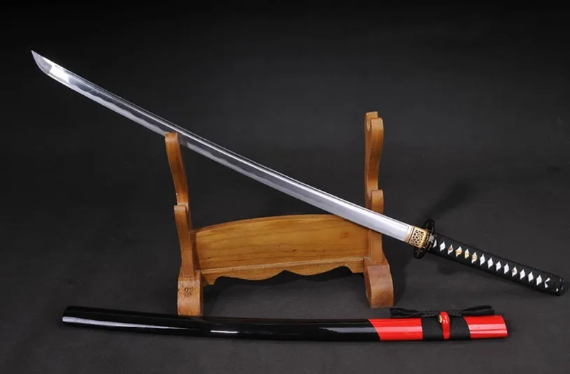 Carbon Steel Blade Sword Sharp Full Tang Japanese Samurai Katana Can