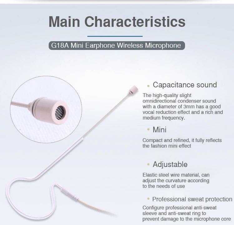 Ear Hook 2.4G Wireless Microphone Lavalier Lapel MIC for Voice Amplifier Mobile Phone Condenser Microphone Karaoke System (2)