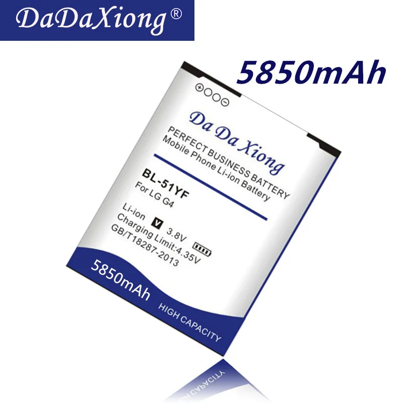

Da Da Xiong 5850mAh BL-51YF / BL-51YH Battery for LG G4 H815 H818 H819 VS999 F500 F500S F500K F500L H811 V32 Phone Battery
