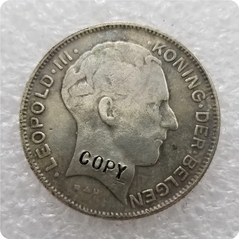 1944 Бельгия 5 франков-Leopold III (текст на французском языке) копия монет | Дом и сад