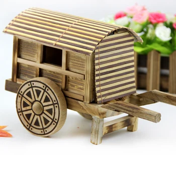 

Wooden toy birthday gift wood bamboo knick-knacks handicrafts antique model of car in ancient China Chinese style souvenir 1pc