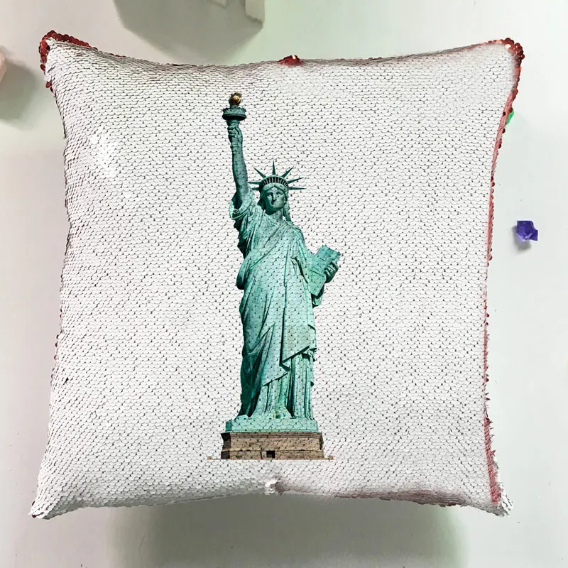 Modern Cushion Silver Square Pillow Custom Reversible Sequin Glitter Europe Architectural Style Pillowcase Cushion Cover J037 (13)