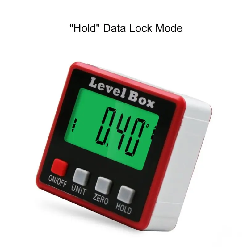  Digital Protractor Inclinometer Level Box Angle Finder Bevel Box w/ Magnet Base