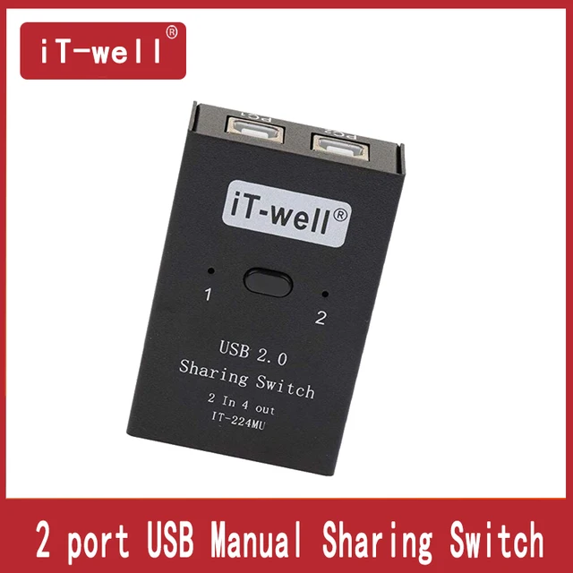 Best Value USB 2.0 Manual Sharing Switch 2 Computers Sharing 4 Devices Peripheral Switcher Box Hub Mouse, Keyboard, Scanner, Printer, PC Best Value USB 2.0 Manual Sharing Switch 2 Computers Sharing 4 Devices Peripheral Switcher Box Hub Mouse, Keyboard, Scanner, Printer, PC