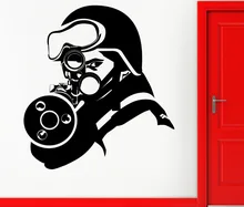 Hombre fresco de Francotirador Modelo Mural Art Diseño Creativo Arte Decoración Mural Decal Pared de vinilo Pegatinas Home Room Militar M-87