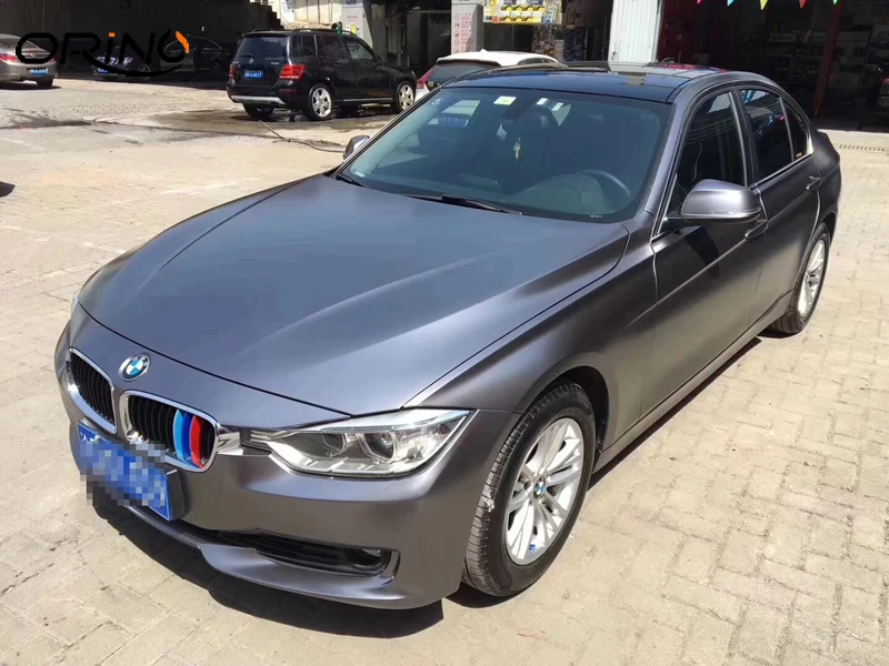 Charcoal Grey Metallic Vinyl Wrap-2