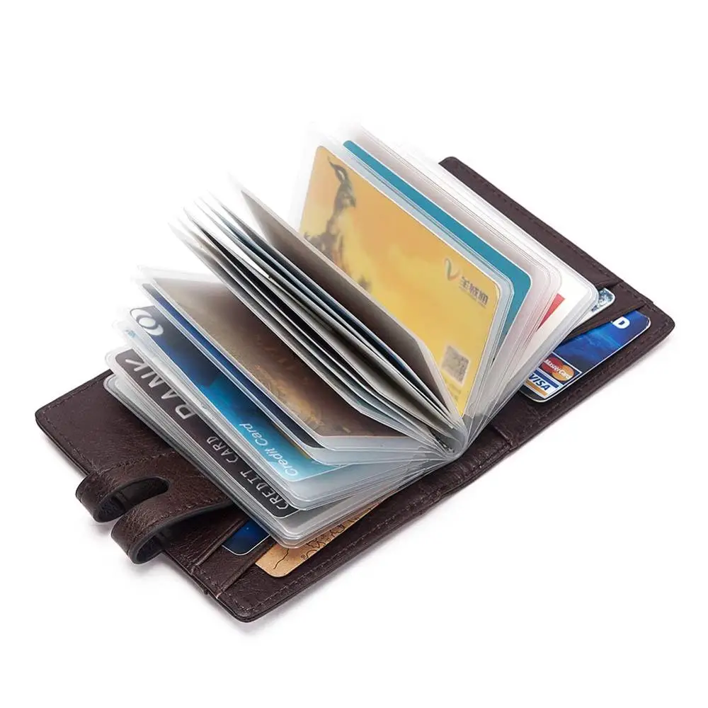 GZCZ Rfid кожаный держатель для кредитных карт кошелек многофункциональный ID