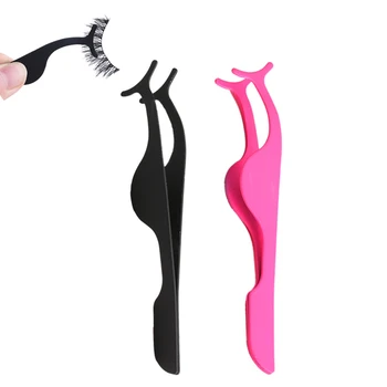 

1Pc HOT Fashion Pro Tool False Eyelashes Extension Applicator Multi-functional Remover Clip Tweezers Nipper Tool Pink Black