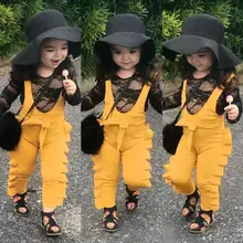 Новинка; Детский комбинезон с оборками для маленьких девочек; хлопковый однотонный удобный комбинезон; комбинезоны; Новинка года; корейский стиль; Лидер продаж