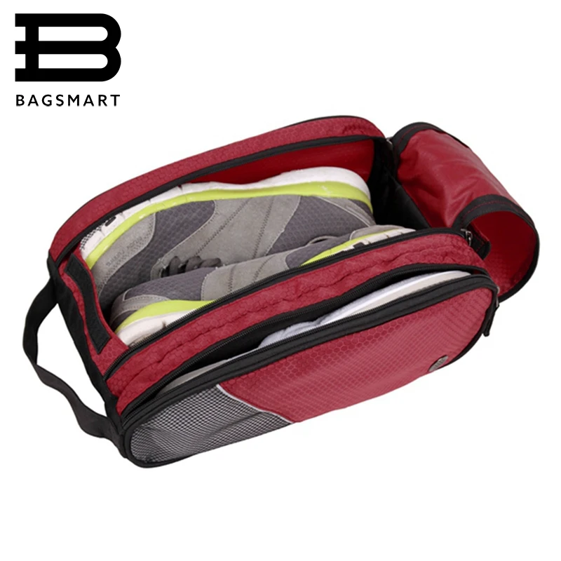 Portable Waterproof Breathable font b Shoes b font Bag Unisex Red Travel font b Shoes b