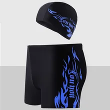 Комплект из 2 предметов, мужские плавки для купания, Мужская шапочка для плавания, здоровый дышащий плавательный костюм, Пляжная спортивная одежда, Шорты для плавания