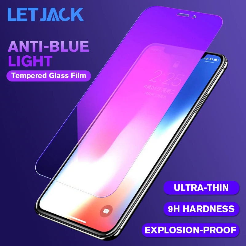 9 H анти синий свет протектор экрана на Apple iPhone 7 8 6 S Plus закаленное стекло для X XR XS MAX