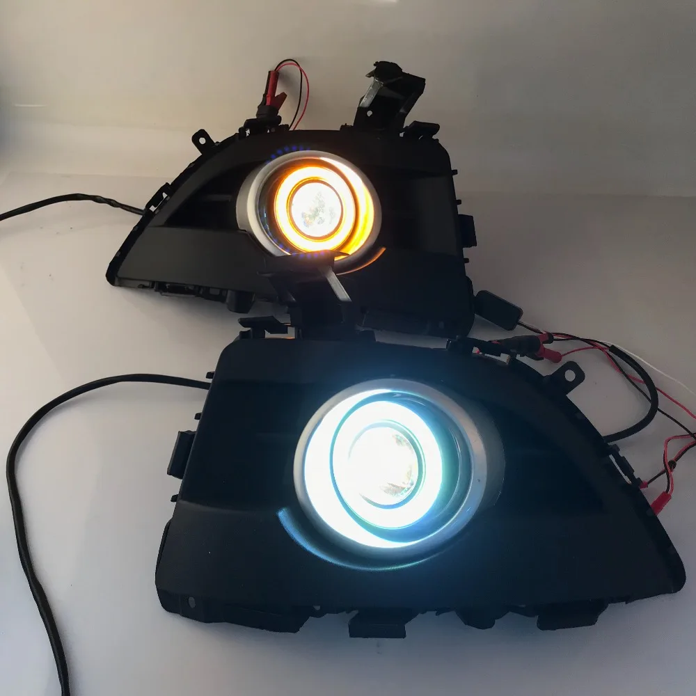 RQXR противотуманная фара вождение свет в сборе для Mazda 5 2008-11 cob angel eye светодиодные дневные ходовые огни сигнал поворота