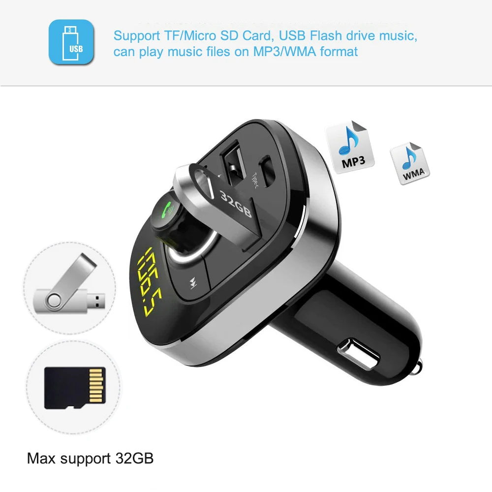 E0219 Bluetooth Car Kit MP3 Player Transmitter -9