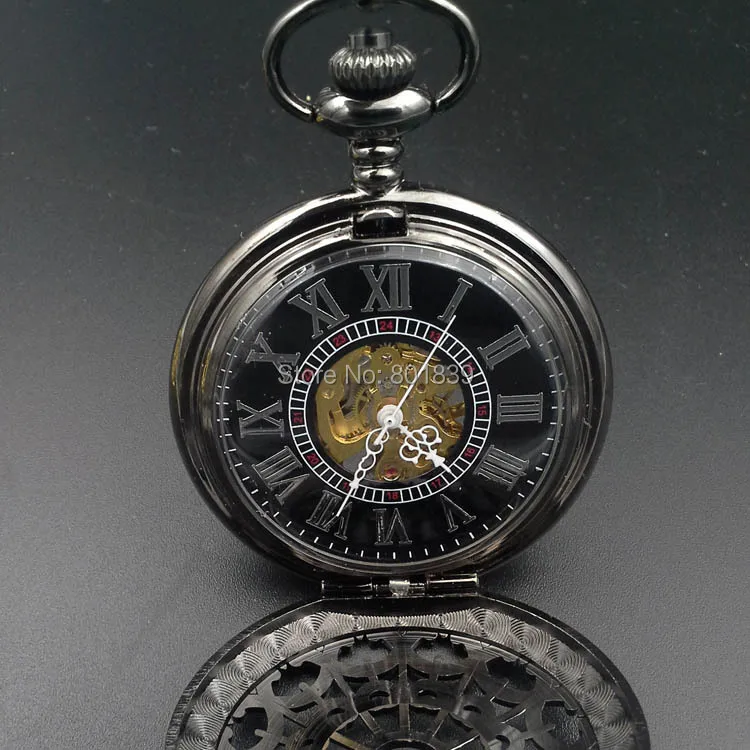 Элегантный римскими цифрами ветер Для мужчин механические карманные часы с Цепочки и ожерелья цепи милый Рождественский подарок цена H117
