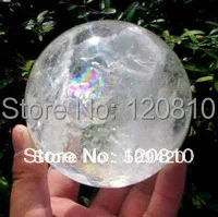 

Wholesale>>>HOT SALE80mm CRYSTAL SPHERE BALL NATURAL RAINBOW CLEAR QUARTZ HEALING GEMSTONE