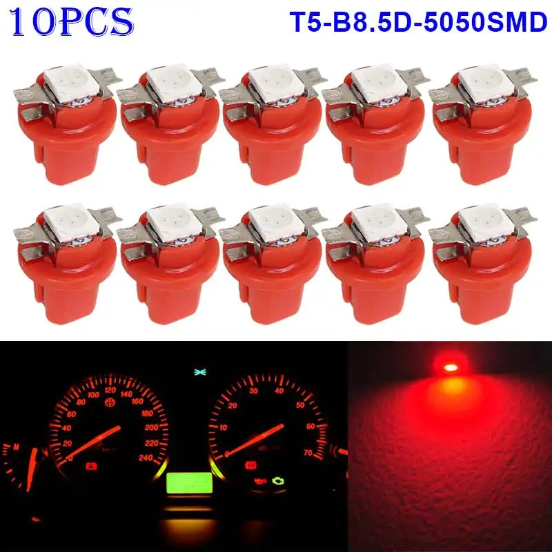 10 шт. автомобильный Стайлинг T5-B8.5D-5050smd Светодиодная лампа SMD Автомобильный датчик скорости тире лампа приборной панели светильник 12 В CSL2017