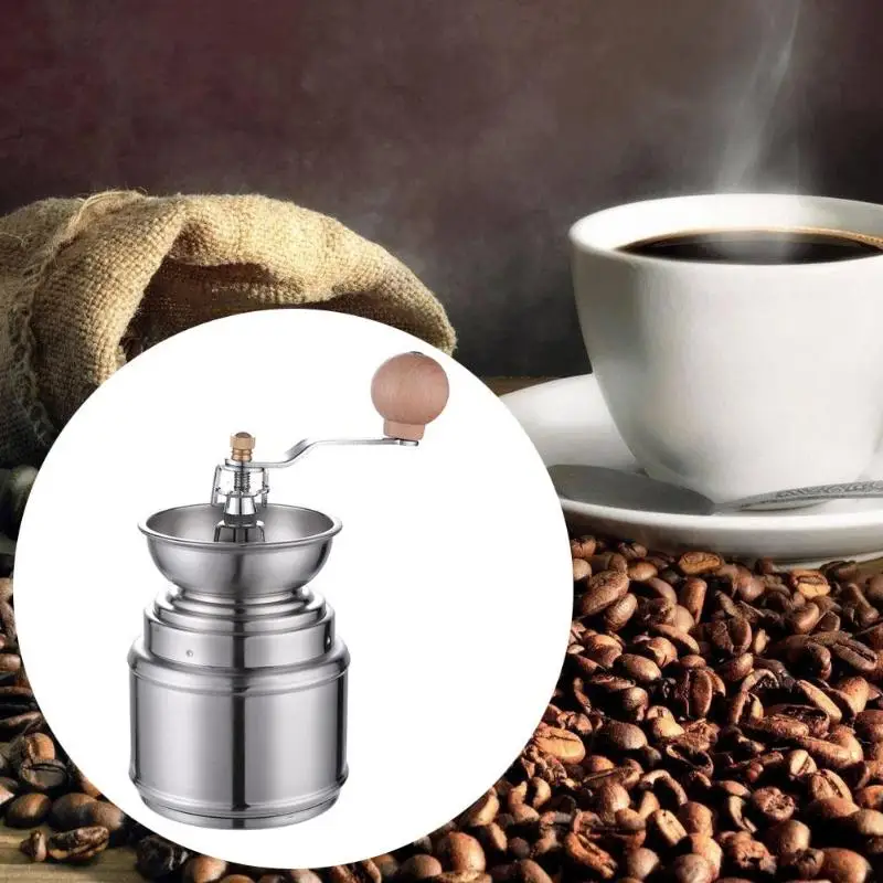 

Stainless Steel Ceramic Coffee Bean Grinder Kitchen Spice Pepper Burr Mill Coffee Machine Manual Coffee Grinder Grinding Tool