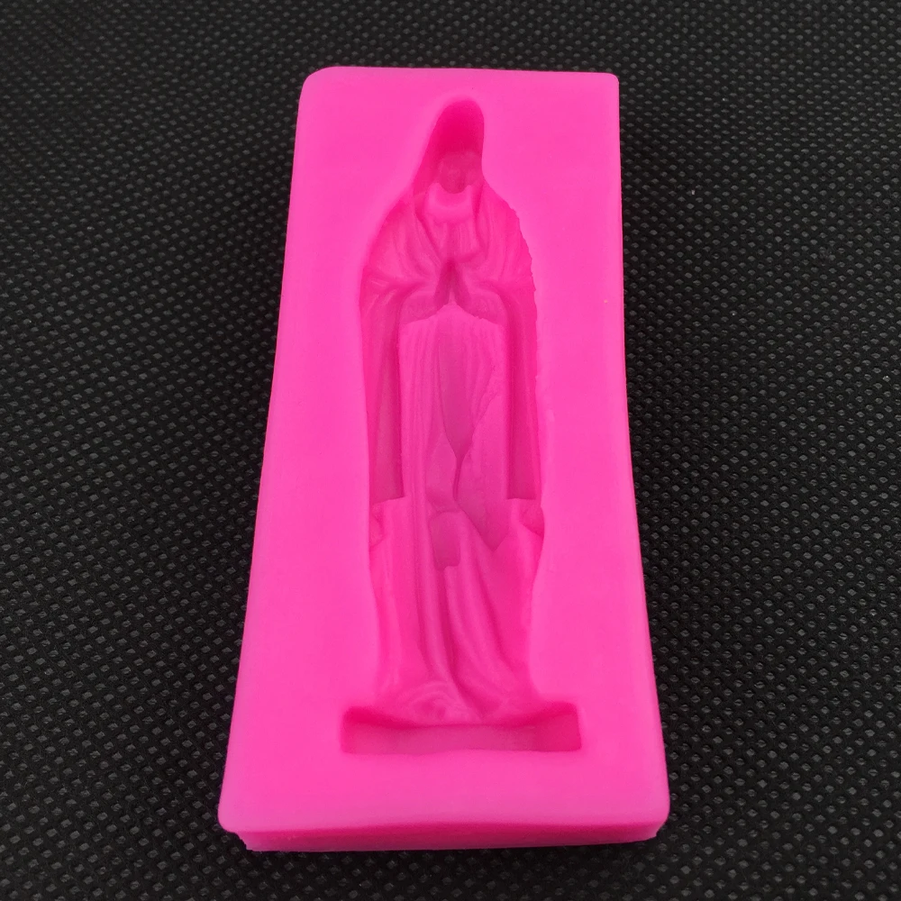 Девы Марии в форме 3D помадки торт силиконовые формы для мыла формы из полимерной глины шоколадные кондитерские конфеты украшения инструменты 0235