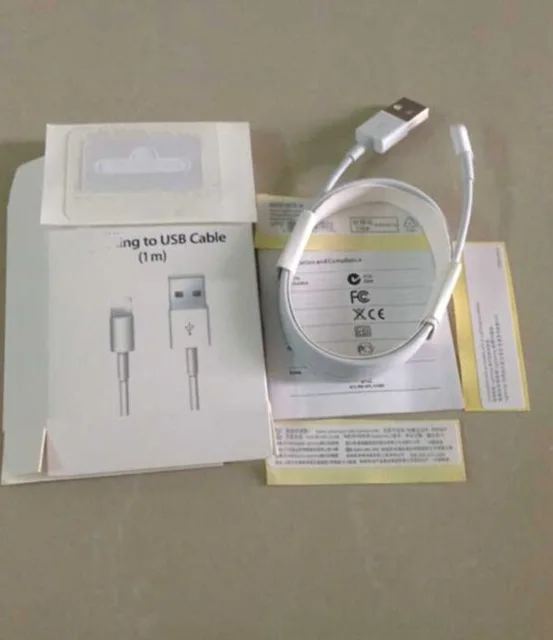 Wholesale 100Pcs/lot 8 Pin high Quality White Data USB Charging Cords Charger Cable for iPhone 7