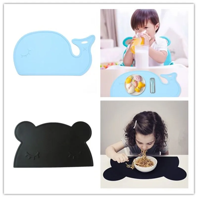 Cartoon Waterproof Silicone Placemat Baby Dinning Table Pads Quality Silica Gel Kids Tableware Mat Large Size BPA Free