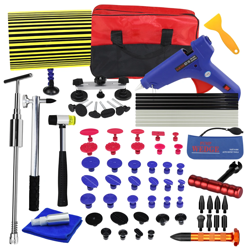 WHDZ PDR Car Dent Repair Tool set Slide Hammer Glue Gun Puller auto body repair tools removal tool kit | Инструменты
