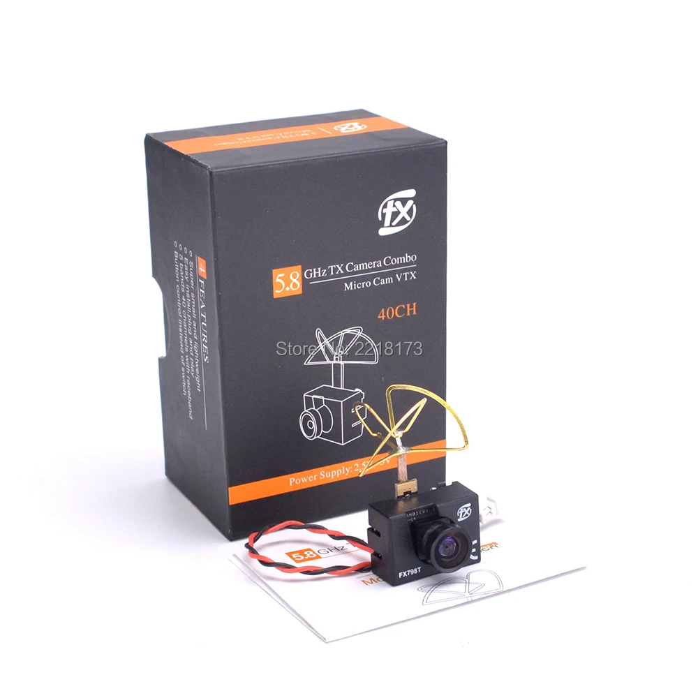 

FX798T FPV 5.8G 25mW 40 Channel AV Transmitter With 600 TVL Camera Soft Antenna for DIY FPV RC Racing Drone RC Quadcopter