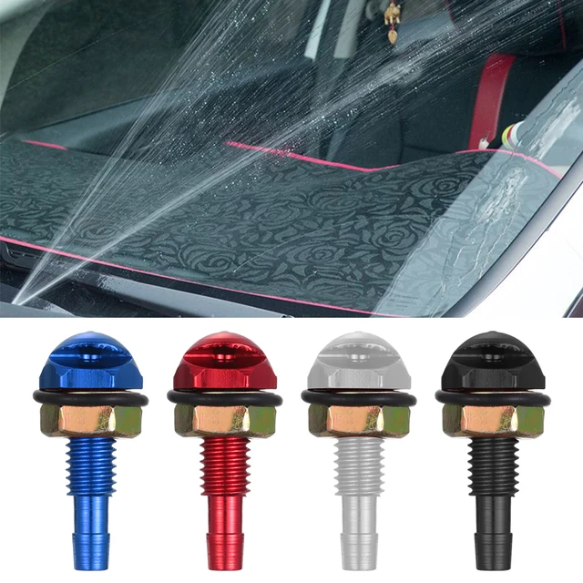 2Pcs Car Cleaning Nozzle Metal Fan Shaped Front Windshield Water